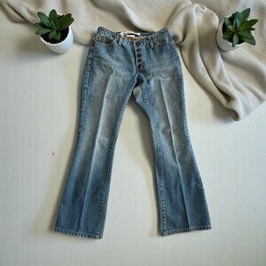 GAP Long and Lean Medium Wash Flare Leg Jeans Size 2